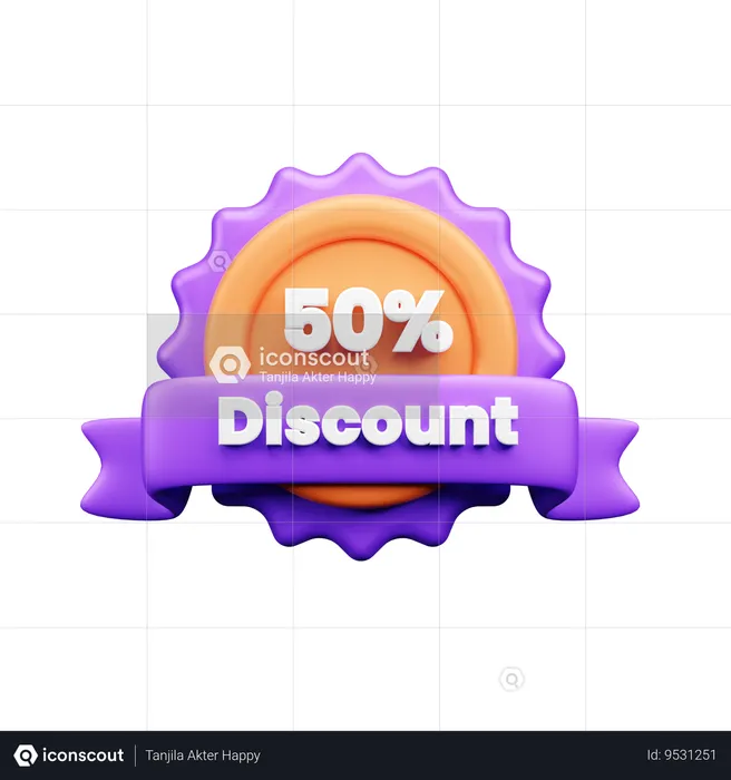 Discount Badge  3D Icon