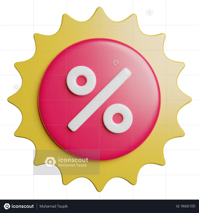 Discount Badge  3D Icon