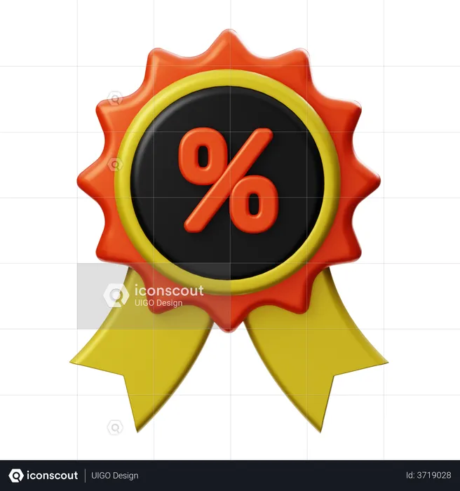 Discount Badge  3D Illustration