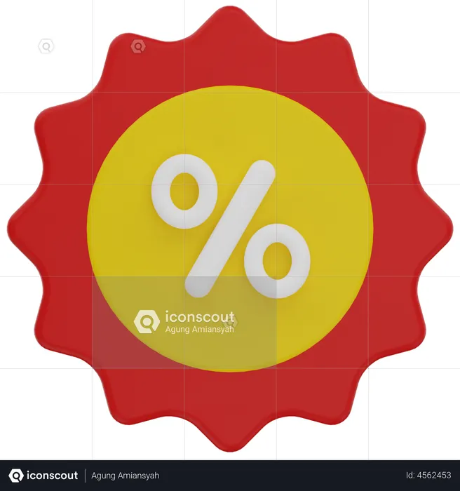 Discount Badge  3D Illustration