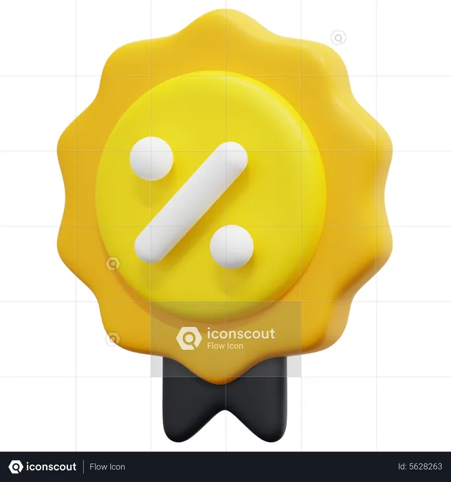 Discount Badge  3D Icon