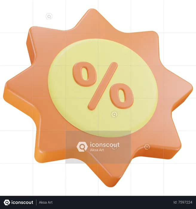 Discount Badge  3D Icon