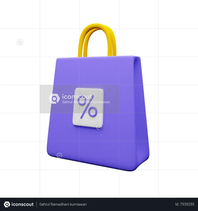 Discount Bag  3D Icon