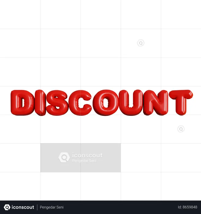 Discount Balloons  3D Icon