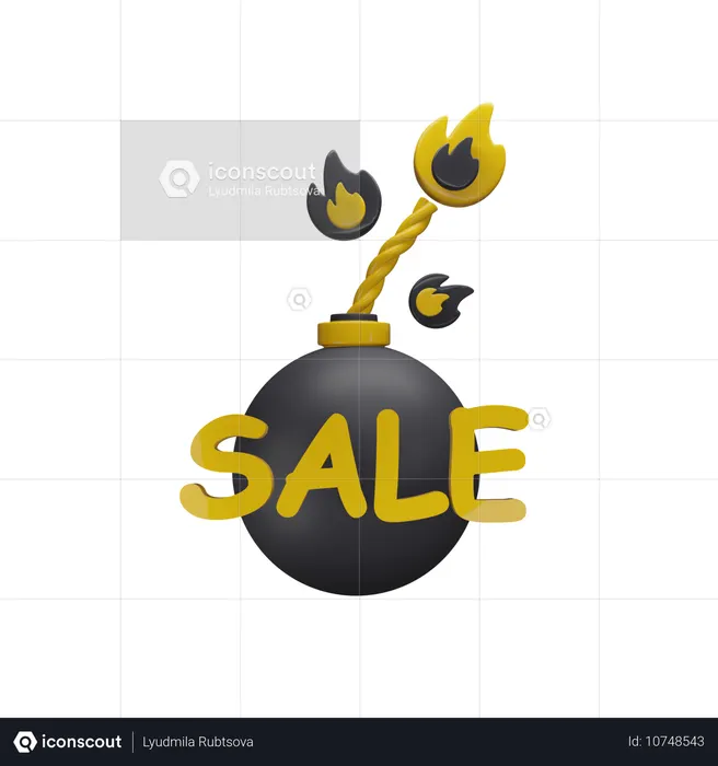 Discount Bomb  3D Icon