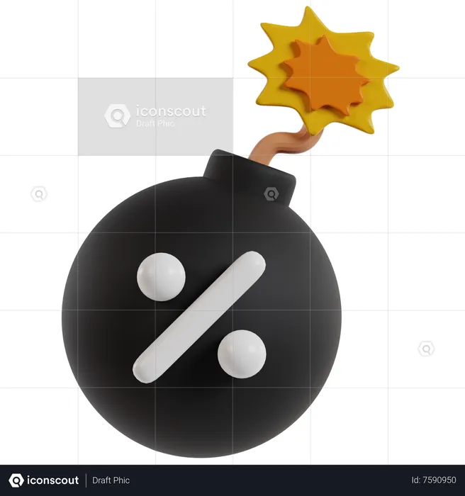 Discount Bomb  3D Icon