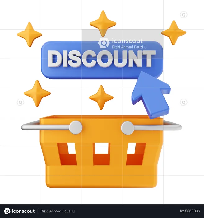 Discount Button  3D Icon
