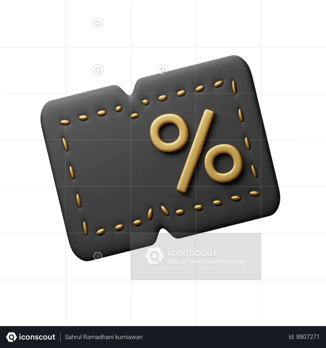 Discount coupon  3D Icon