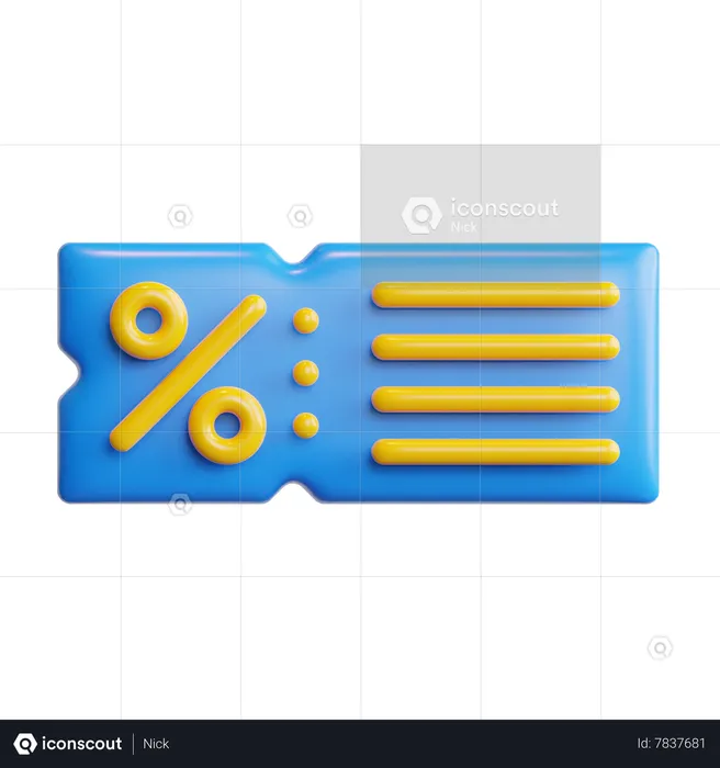 Discount Coupon  3D Icon