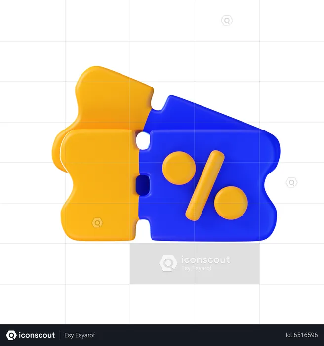 Discount Coupon  3D Icon