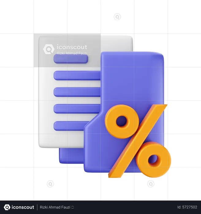 Discount Folder  3D Icon