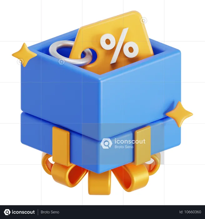 Discount gift  3D Icon