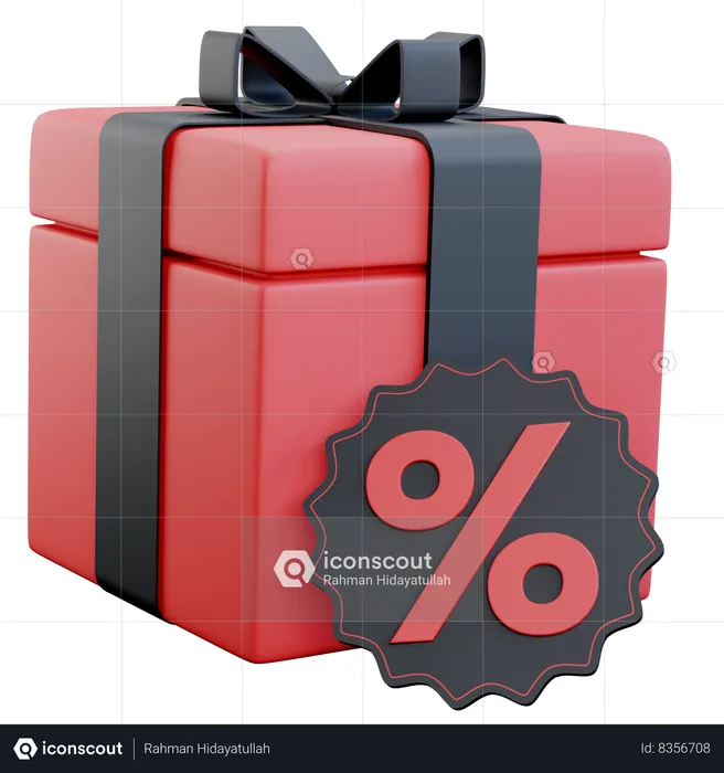 Discount Gift  3D Icon