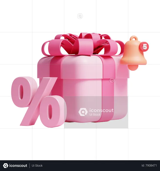 Discount Gift  3D Icon