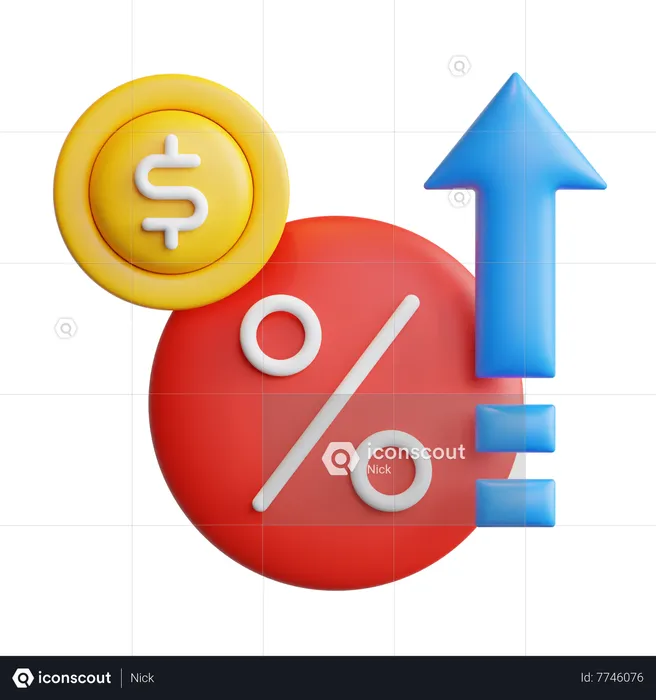 Discount Growth  3D Icon