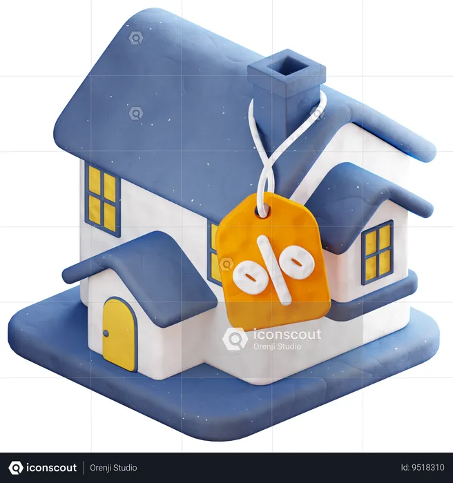 Discount House  3D Icon