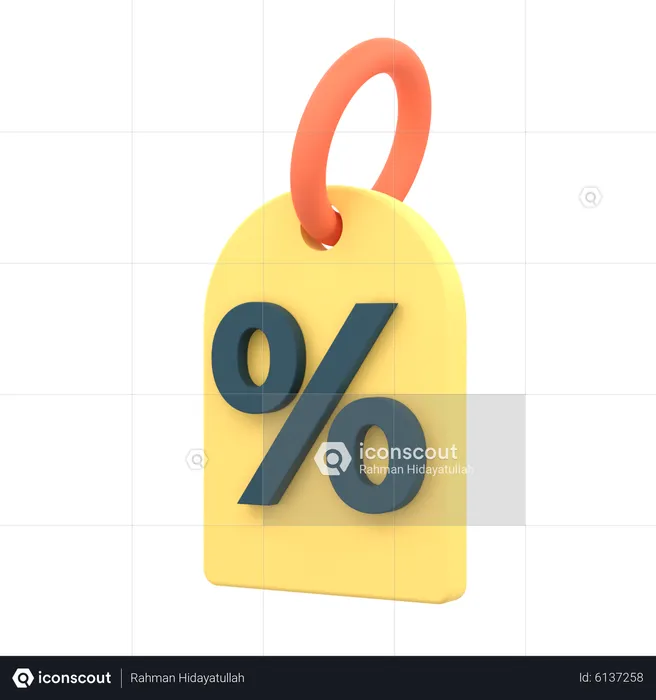 Discount Label  3D Icon