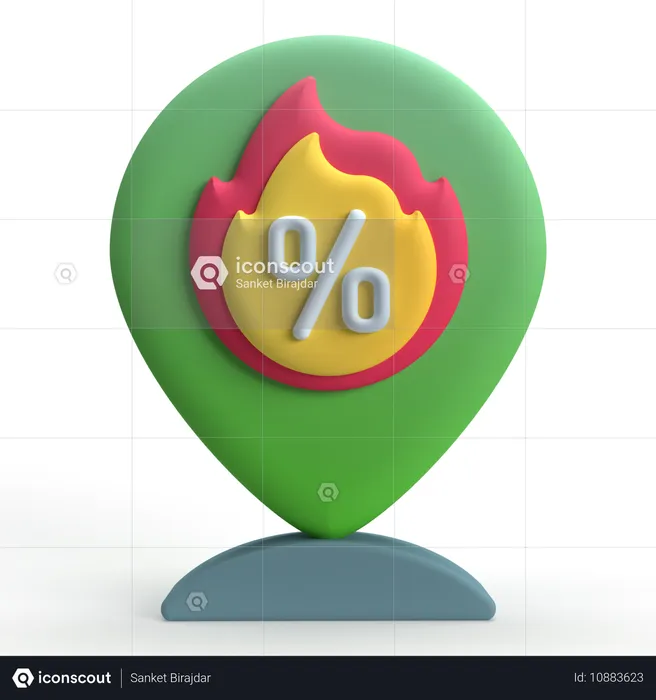 Discount Location  3D Icon