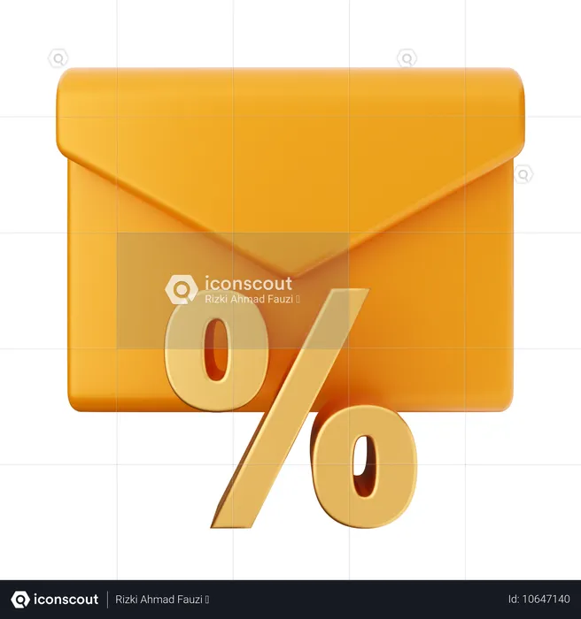 Discount Mail Seo  3D Icon