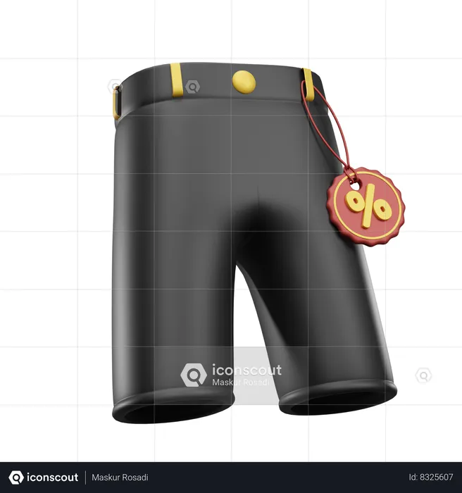 Discount Men's Trousers  3D Icon