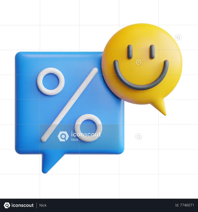 Discount Message  3D Icon