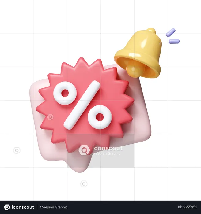 Discount Message  3D Icon