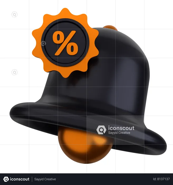 Discount Notification  3D Icon