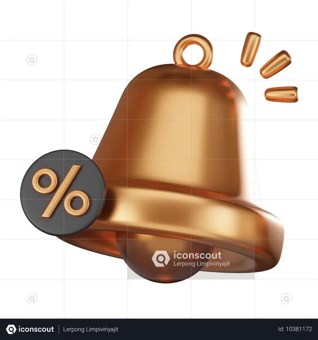 Discount Notification  3D Icon