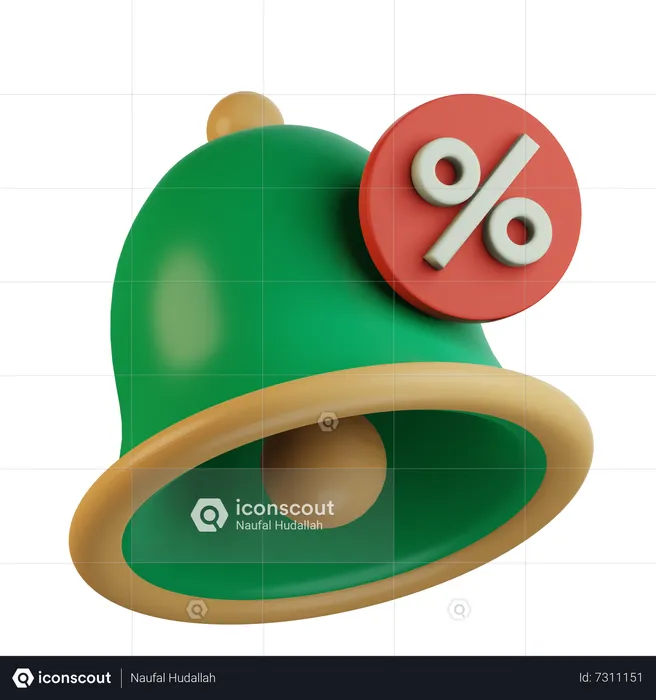 Discount Notification  3D Icon