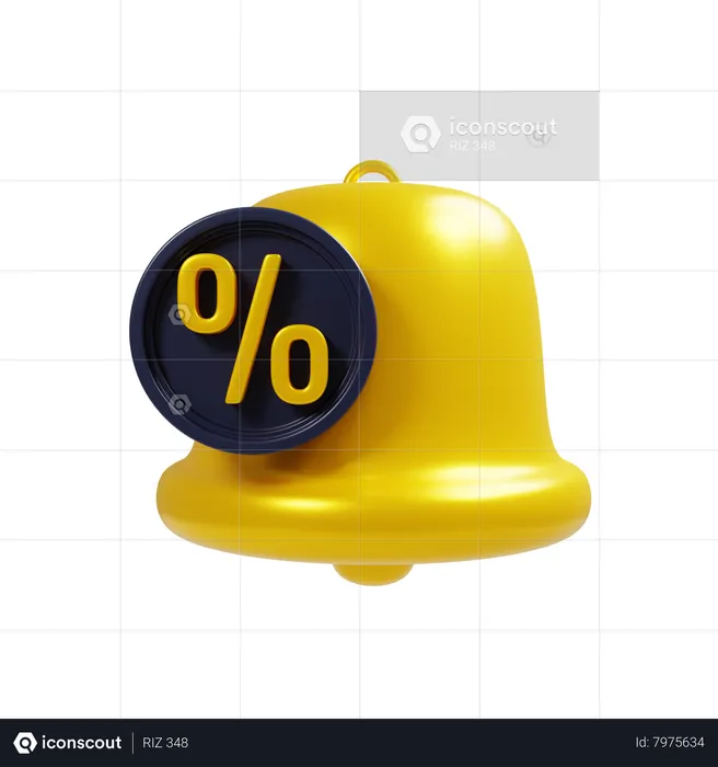 Discount Notification  3D Icon