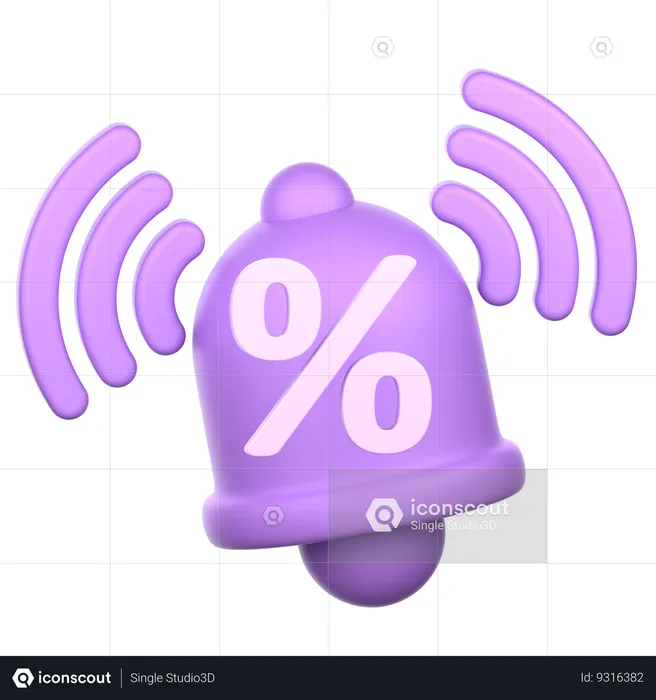 Discount Notification  3D Icon