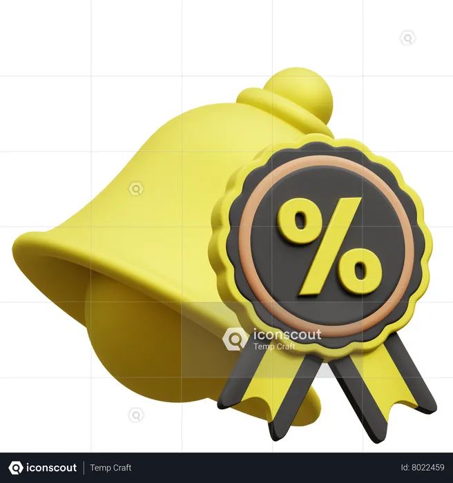 Discount Notification  3D Icon