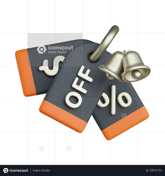 Discount Notification Price Tag  3D Icon