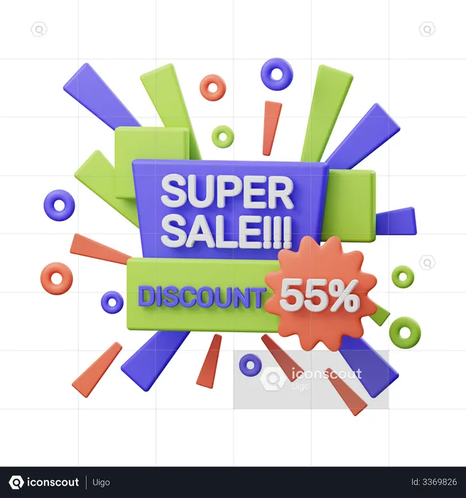 Discount offer  3D Illustration