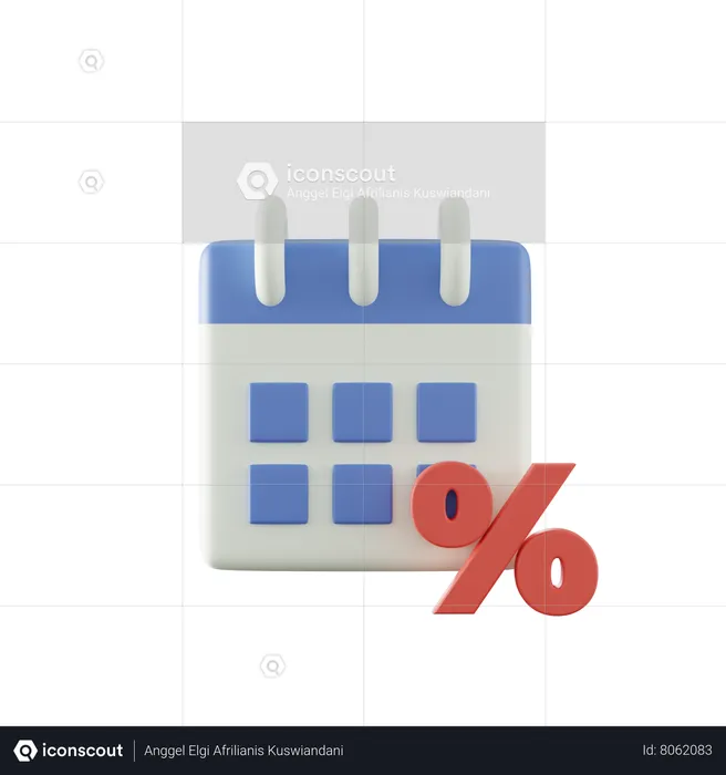 Discount Schedule  3D Icon