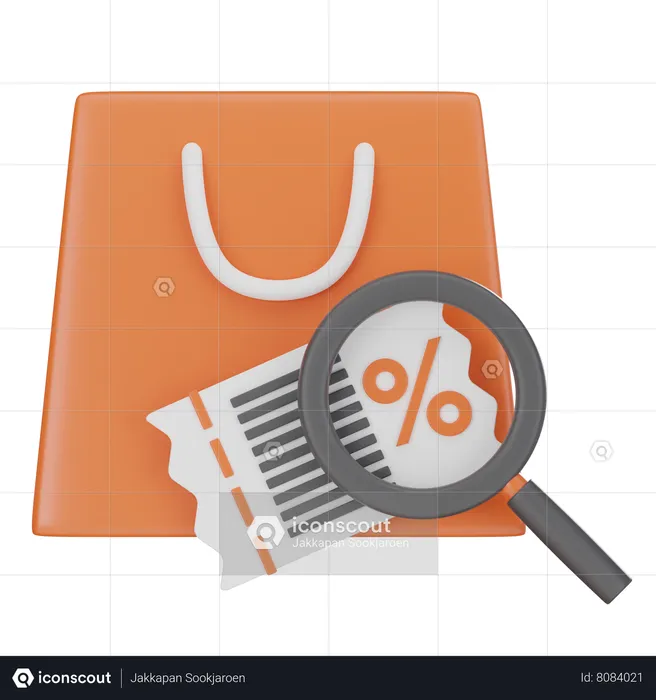 Discount Search  3D Icon