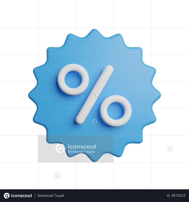 Discount Sticker  3D Icon