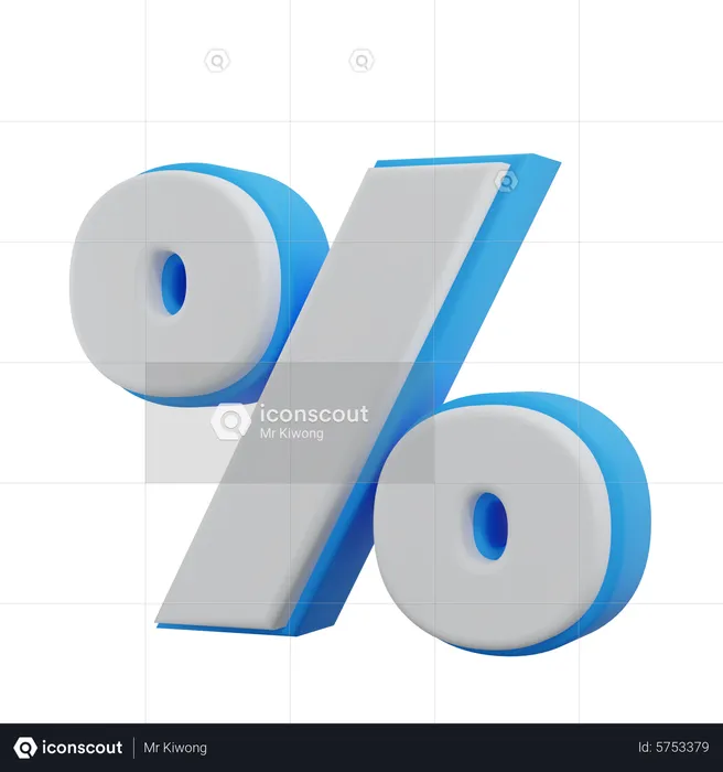 Discount Symbol  3D Illustration