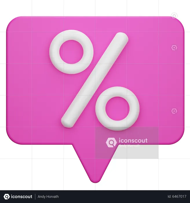 Discount Talk  3D Icon