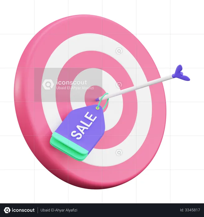 Discount Target  3D Illustration