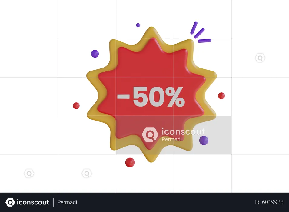 Discount up to 50%  3D Icon