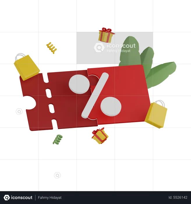 Discount Voucher  3D Icon