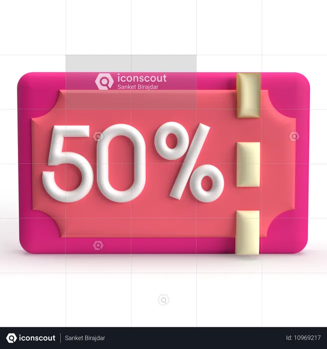 Discount Voucher  3D Icon