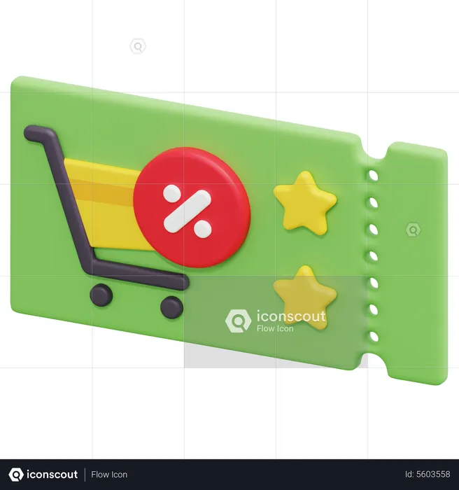 Discount Voucher  3D Icon