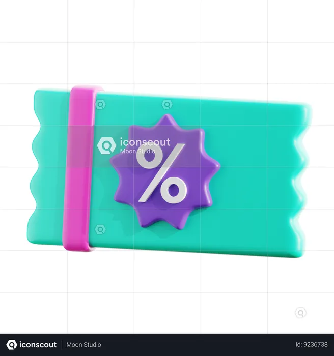 Discount Voucher  3D Icon