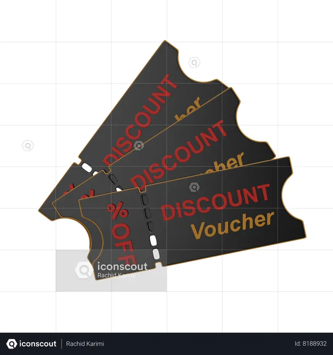 Discount Voucher  3D Icon