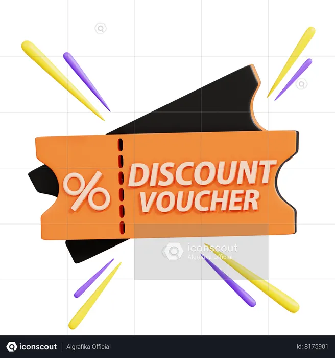 Discount Voucher  3D Icon