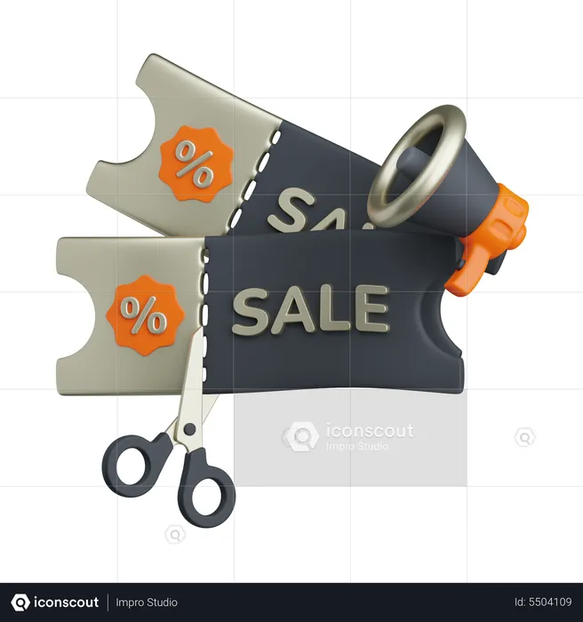 Discount Voucher Promotion  3D Icon