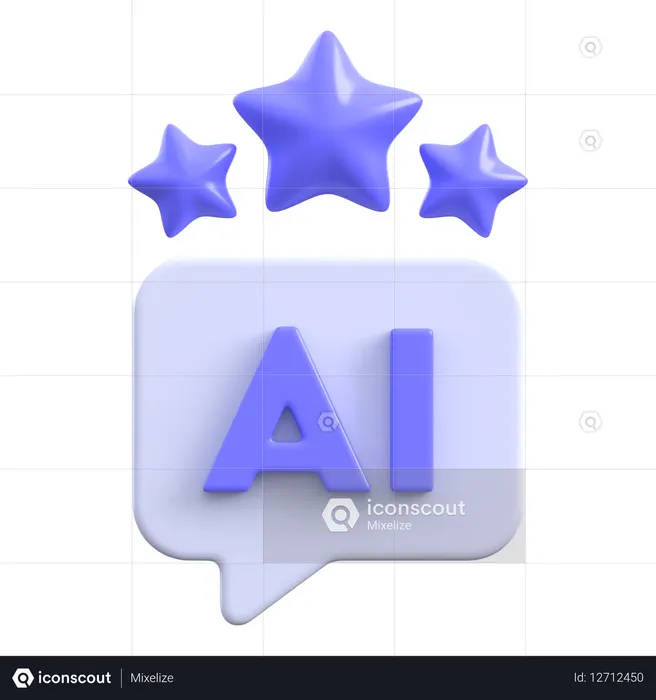 Discurso de chat de IA  3D Icon