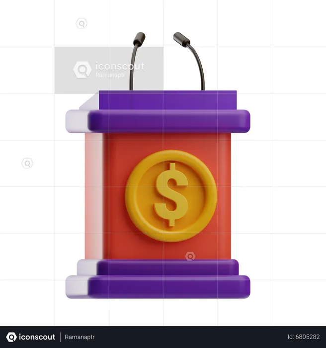 Discurso financiero  3D Icon